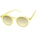 Vintage Inspired Small Round Circle Key Hole Retro P3 Sunglasses with Rivets (Yellow)
