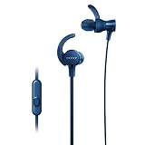 Sony Extra Bass MDR-XB510AS In-Ear Sports Headphones with Mic (Blue)