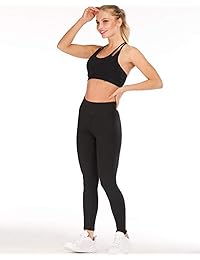 NORMOV Mallas suaves y de cintura alta para dama, elásticas y cepilladas, pantalones de yoga, leggings de entrenamiento