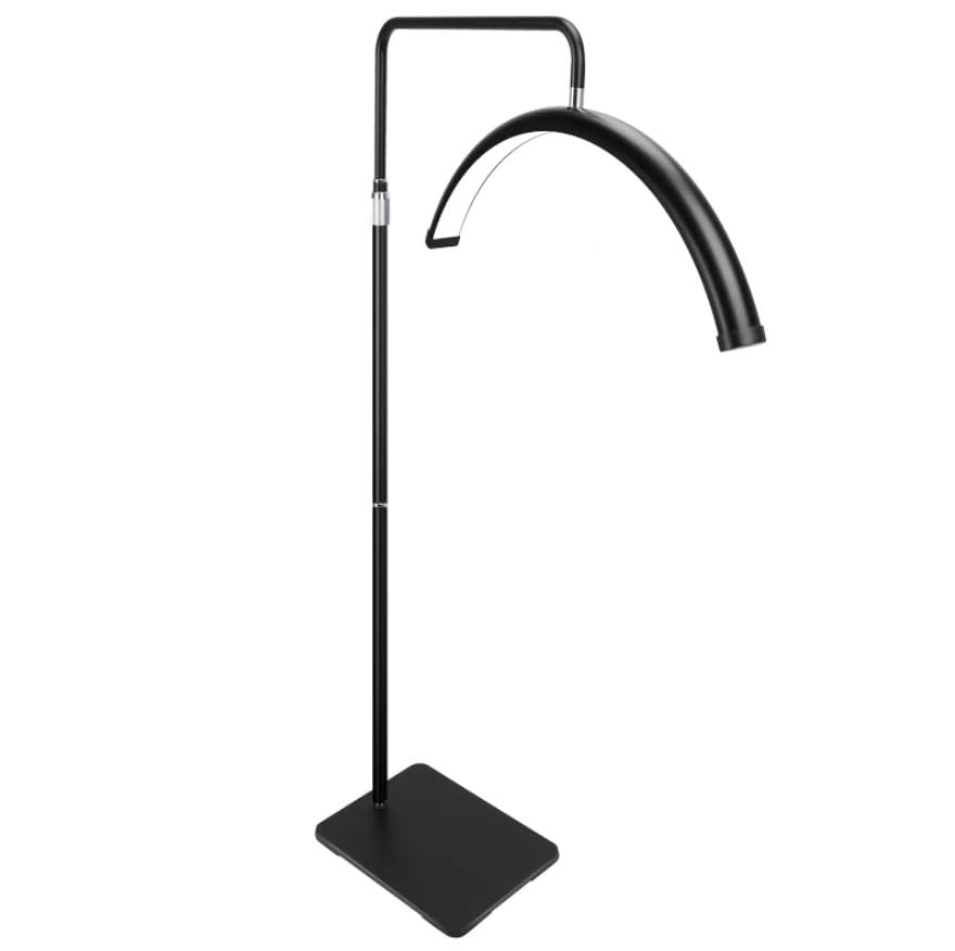 Photo 1 of ?Larger & Brighter? Eyelash Lamp - Dimmable LED Floor Lash Light for Eyelash Extensions, Salon SPA, Esthetician, Tattoo Artists - Rotating Half-Moon Head, Shadowless Lighting, Adjustable Brightness