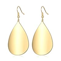 BIRSTONE Shiny Teardrop Dangle Minimalist Earrings