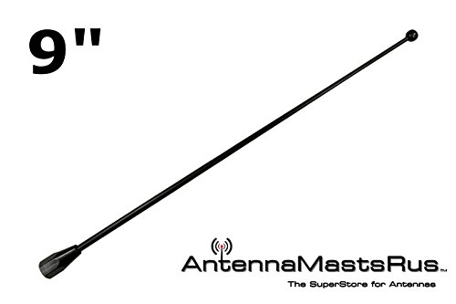 AntennaMastsRus - 2001-2006 Chrysler Sebring Convertible - 9" BLACK Custom Short Antenna Mast SPRING STEEL!!