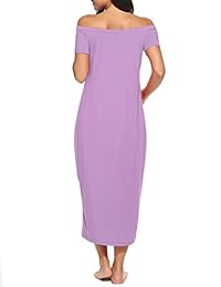 ACEVOG Vestido de mujer con hombros descubiertos, de manga larga, informal, ajustado