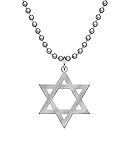 GI JEWELRY Genuine U.S. Military Issue Star of David With Beaded Chain - 24