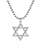 GI JEWELRY Genuine U.S. Military Issue Star of David With Beaded Chain - 24