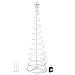 Yescom 5ft LED Spiral Christmas Tree Light 141 LEDs Battery Powered Indoor Outdoor Holiday Decoration Lamp Multi-Color