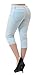 HyBrid & Company Women's Perfectly Shaping Stretchy Curvy Denim Junior Plus Capri