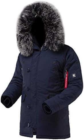 AIRBOSS Men's Snorkel N3-B Parka (Slim Fit), Warm Jacket for Cold Weather
