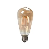 Aufitker Vintage Edison LED Bulb, 6W Antique LED Bulb Squirrel Cage LED Filament Light For Decorate Home, Gilded Glass Cover,2300K,E26 (E27) Screw Base (Warm White )(2 Pack)