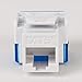 ICC CAT5e RJ45 Keystone Jack for EZ® Style, Blue, 25-Pack