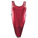 YiZYiF Women's Metallic Leotard Bodysuit Shiny Leather Unlined Thongs Swimsuit
