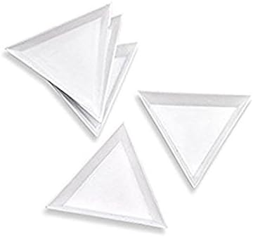 Nail Rhinestones Holder White Triangular Plate for Placing Bead Nail Art Picking Tool 5Pcs