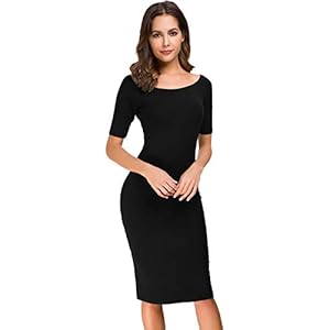 tight midi dress with sleeves