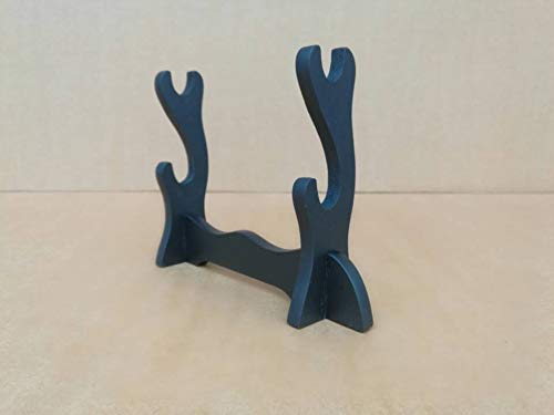 CNLQ Wooden Single Samurai Sword Stand Display for Katana Wakizashi Tanto (2 Tiers) - Thumbnail 5
