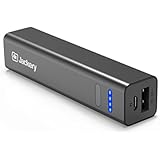 [The Smallest] Jackery Mini 3350mAh Portable Charger - External Battery Pack, Premium Aluminum Power Bank, Portable iPhone Charger for iPhone 7, 6s, Galaxy S7, Galaxy S6 (Black)