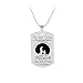 Myhouse“to My Son”Silver Color Pendant Stamped Necklace Military Chain for Boys Pets Adults