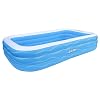 Inflatable Swimming Pool Family Full-Sized Inflatable Pools 118″ x 72″ x 22″ Thickened Family Lounge Pool for Kids & Adults Oversized Kiddie Pool Outdoor Blow Up Pool for Backyard, Garden