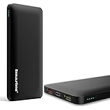 Imazing 10000mah Qualcomm Quick Charge 3.0 Type C 5V/3A input & output Power Bank Portable Charger External Battery Pack 3A + 3.0 5V 9V 12V (Black)