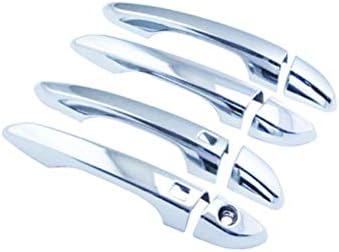 Eynpire 7011 Triple Chrome Plated ABS 4 Door Handle Cover For 2016-2018 Hyundai Tucson with Smart Keyless Entry Cutout
