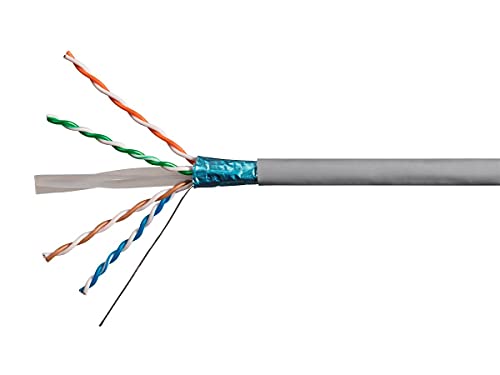 Monoprice Cat6A Ethernet Bulk Cable - 500 Feet - Yellow | Solid, 550Mhz, F/UTP,…