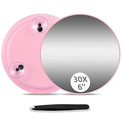 Round 30X Magnifying Mirror, 6'' Makeup Magnifying