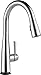 Delta Essa Chrome Touch Kitchen Faucet with Pull Down Sprayer, Modern Single Hole Touch On Kitchen Sink Faucet, Single Handle, Chrome 9113T-DST