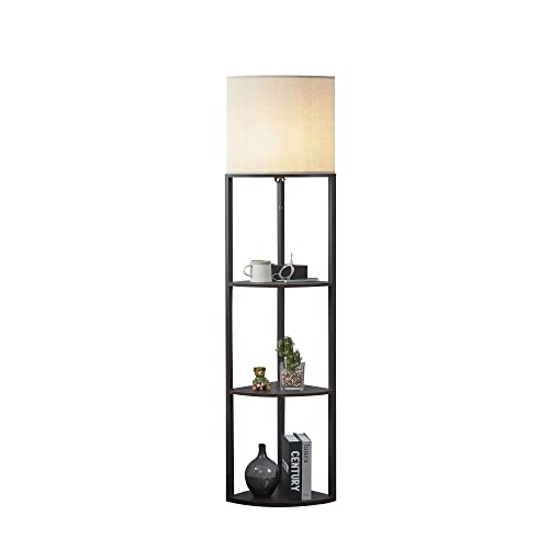 ATAMIN Alvis Edge Charging Edition 63" Corner Floor Lamp with Shelves