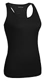 Fastorm Women's Active Racerback Tank Top Moisture Wick Sleeveless Running Workout Sports Shirt