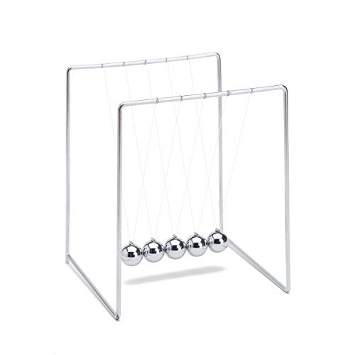THY COLLECTIBLES Unique Stainless Steel Newtons Cradle Balance Balls 4.5 inch Desk Top Decoration Kinetic Motion Toy for Home and Office