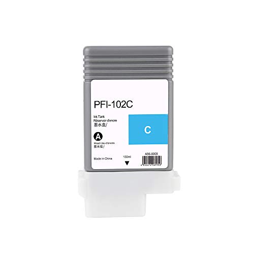MS.R Compatible Ink Cartridges Replacement for Canon PFI-102 Professional Inkjet iPF500, iPF510, iPF600, iPF605, iPF610, iPF700, iPF710, iPF720 Printers (2MBK, BK, C, M, Y) 6 Pack