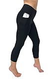 90 Degree By Reflex Women’s High Waist Athletic Leggings With Smartphone Pocket - Black - Medium