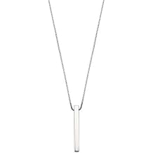 Women's Engravable 925 Sterling Silver 40MMX4.7MM Polished Rectangular Bar I.D. Charm on 18