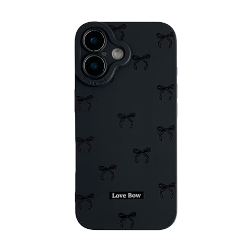 FLIRACON Cute Kawaii Small Bowknot Black Soft Phone Case Compatible with iPhone Case(Black,for iPhone 17) at Amazon