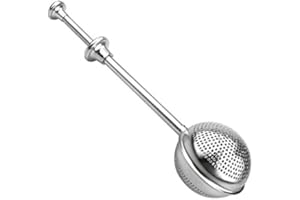 Dusting Wand with Spring-Operated Handle, Stainless Dusting Wand for Baking, Small Hole Tea Leak Powdered Sugar Shaker Duster