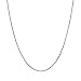 Honolulu Jewelry 14K Real Solid White Gold 0.5mm or 1mm Box Chain Necklace, 16