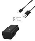 Samsung Galaxy S8 / S8 PLUS Active Charger USB-C 2.0 Cable Kit by TruWire { Wall Charger + Type-C Cable} True Digital Adaptive Fast Charging uses dual voltages for up to 50% faster charging! …