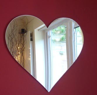 Heart Mirror 35cm x 30cm