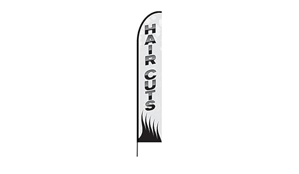 Amazon Com The Curbie Hair Cuts Salon Banner Flag Sign W Feather