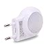 Omeet EU 2-pin Plug - Portable Plug-in 0.7W Travel LED Night Light with USB Wall Charger - 2 Pack of White