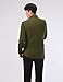 (GD93) Slim Stylish Unbalanced Metallic Leather Point Knitted Cardigan Sweaters Khaki US XL(Tag Size 2XL)
