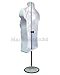 The Competitive Store Torso Male with Metal Base Body Mannequin, White
