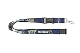 NCAA Pittsburgh Pitt Panthers Collegiate Sports Team Logo Clip Lanyard Keychain Id Holder Grey
