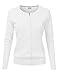 NINEXIS Women's Long Sleeve Button Down Soft Knit Cardigan Sweater White M
