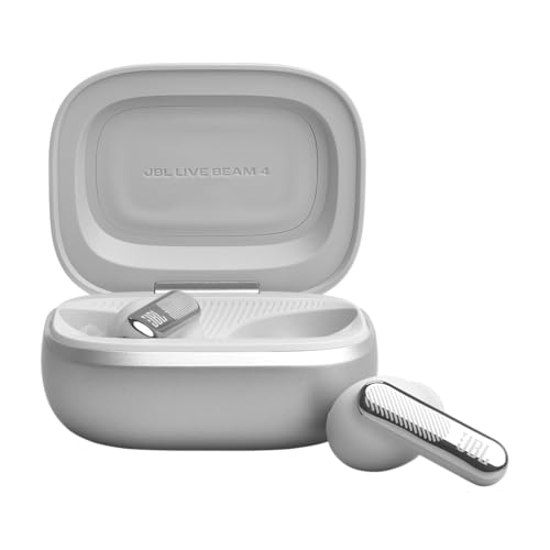 JBL Live Beam 4, True Wireless Noise Cancelling Earbuds, Silver