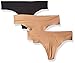 Amazon Brand - Mae Women's 3 Pack Perfect Fit Thong Underwear