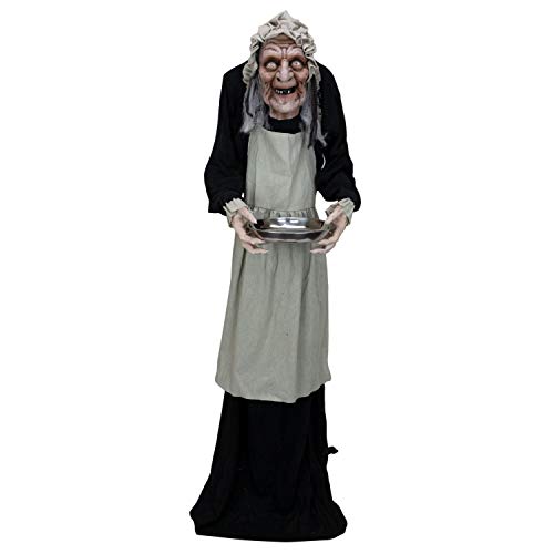 Holidayana Halloween Animatronics Animated Old Lady with Candy Dish Prop Animatronic Props Decoration