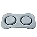 Airisland Stainless Steel Dog Bowl Cat Feeding Station with No Spill No Skid Gray Silicone Mat 24oz Pet Feeder Puppy dishes for Small and Medium Dogs Cats and Pets