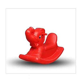 IRIS Rocking Elephant, Outdoors Ride On Animal Play Toys (Red)