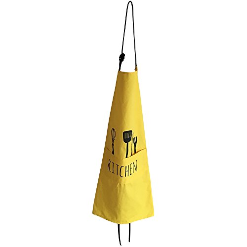100% Cotton Cooking Kitchen Aprons Restaurant Apron for Women Men Chef,Waterproof Kitchen Apron with Big Pockets Adjustable Bib for Cooking, Crafting, Gardening Restaurant 5 Color