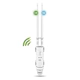 Wavlink High Power Outdoor Weatherproof CPE/Wifi Extender/Access Point/Router/WISP 2.4GHz 150Mbps + 5GHz 433Mbps Dual-Polarized 1000mW 28dBm Omnidirectional Antenna, Passive POE Model 570HA1